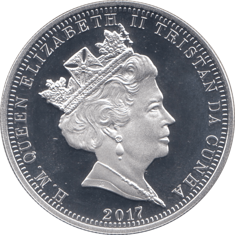 2017 SILVER FIVE POUNDS TRISTAN DA CUNHA - SILVER WORLD COINS - Cambridgeshire Coins