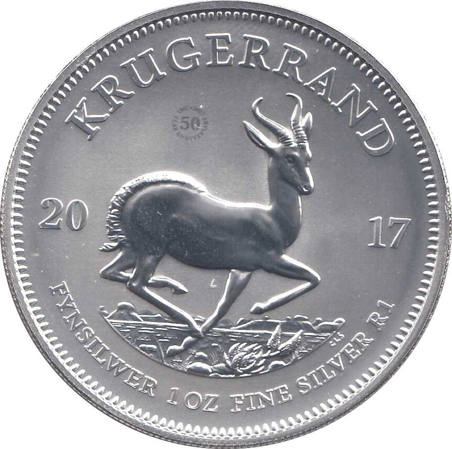 2017 SILVER KRUGERRAND 1OZ SOUTH AFRICA ( UNC ) - SILVER WORLD COINS - Cambridgeshire Coins