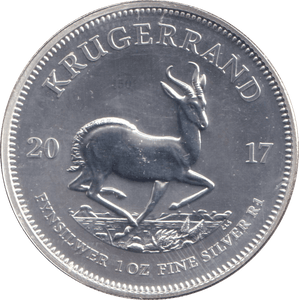2017 SILVER KRUGERRAND 1OZ SOUTH AFRICA - SILVER WORLD COINS - Cambridgeshire Coins
