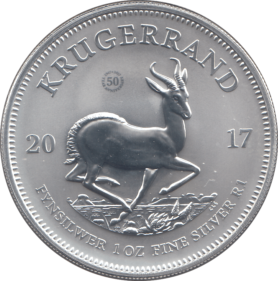 2017 SILVER KRUGERRAND SOUTH AFRICA ( BU ) - SILVER WORLD COINS - Cambridgeshire Coins