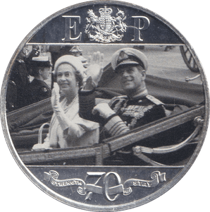 2017 SILVER PLATED CROWN 70TH ANNIVERSARY GIBRALTAR BU - WORLD COINS - Cambridgeshire Coins