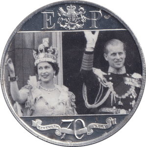 2017 SILVER PLATED CROWN 70TH ANNIVERSARY GIBRALTAR BU - WORLD COINS - Cambridgeshire Coins