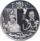 2017 SILVER PLATED CROWN 70TH ANNIVERSARY GIBRALTAR BU - WORLD COINS - Cambridgeshire Coins