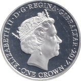 2017 SILVER PLATED CROWN 70TH ANNIVERSARY GIBRALTAR BU - WORLD COINS - Cambridgeshire Coins