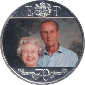 2017 SILVER PLATED CROWN 70TH ANNIVERSARY GIBRALTAR BU - WORLD COINS - Cambridgeshire Coins