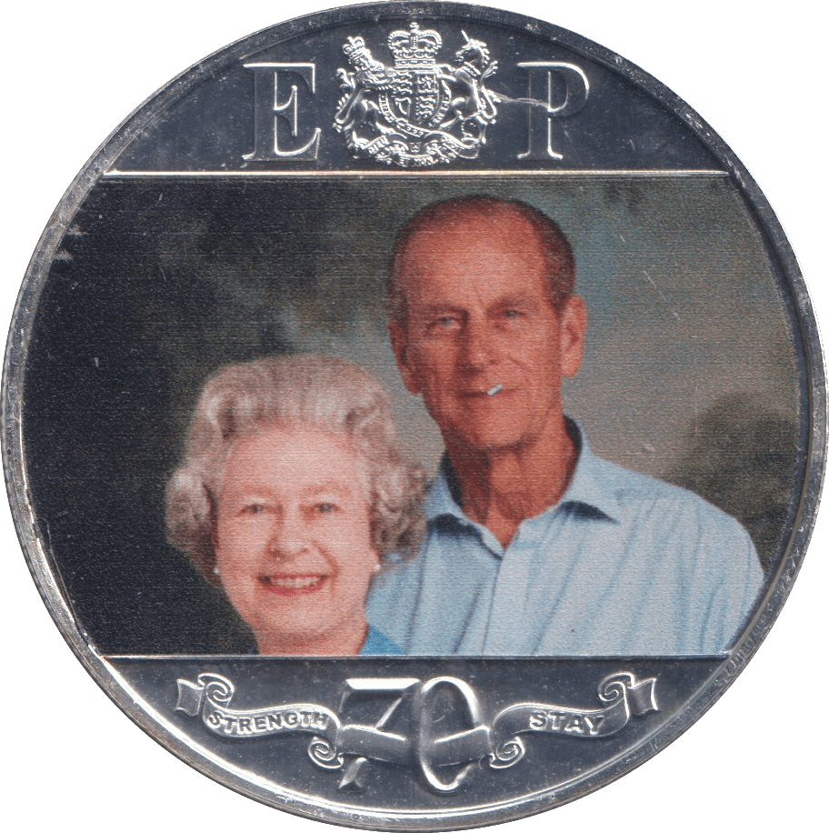 2017 SILVER PLATED CROWN 70TH ANNIVERSARY GIBRALTAR BU - WORLD COINS - Cambridgeshire Coins