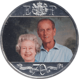 2017 SILVER PLATED CROWN 70TH ANNIVERSARY GIBRALTAR BU - WORLD COINS - Cambridgeshire Coins