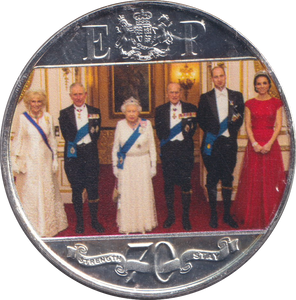2017 SILVER PLATED CROWN 70TH ANNIVERSARY GIBRALTAR BU - WORLD COINS - Cambridgeshire Coins