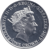 2017 SILVER PLATED CROWN 70TH ANNIVERSARY GIBRALTAR BU - WORLD COINS - Cambridgeshire Coins