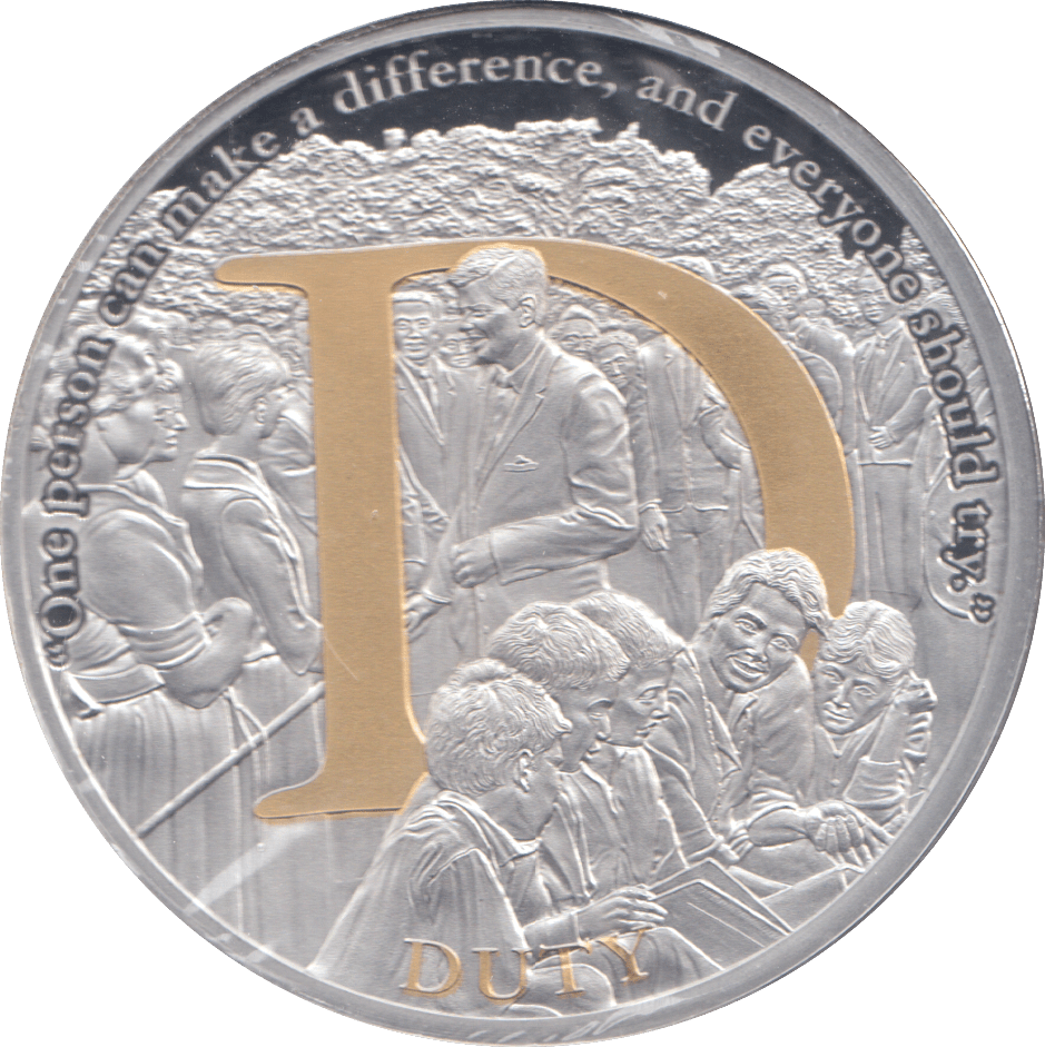 2017 SILVER PLATED JOHN F. KENNEDY 100TH BIRTHDAY DUTY - WORLD COINS - Cambridgeshire Coins