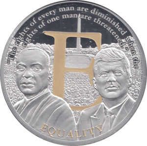 2017 SILVER PLATED JOHN F. KENNEDY 100TH BIRTHDAY EQUALITY - WORLD COINS - Cambridgeshire Coins