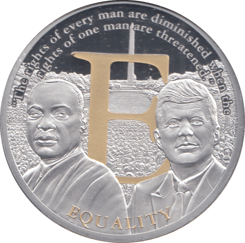 2017 SILVER PLATED JOHN F. KENNEDY 100TH BIRTHDAY EQUALITY - WORLD COINS - Cambridgeshire Coins