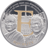 2017 SILVER PLATED JOHN F. KENNEDY 100TH BIRTHDAY EQUALITY - WORLD COINS - Cambridgeshire Coins