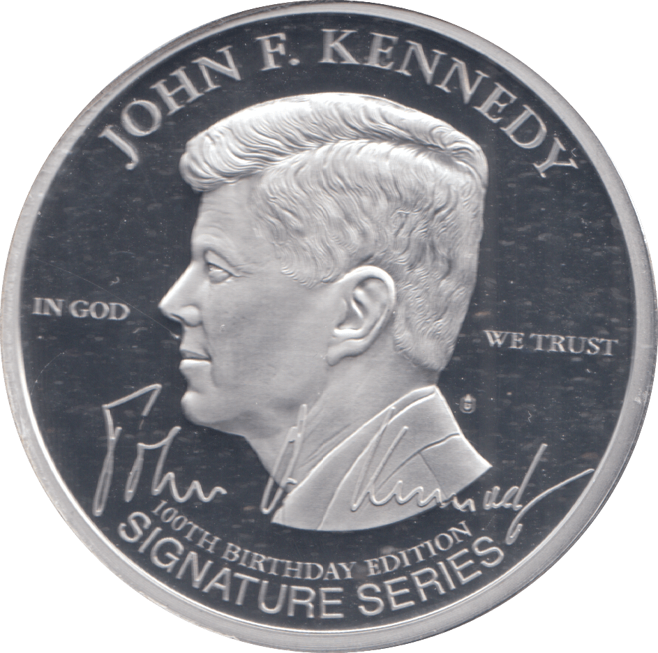 2017 SILVER PLATED JOHN F. KENNEDY 100TH BIRTHDAY NAVY - WORLD COINS - Cambridgeshire Coins