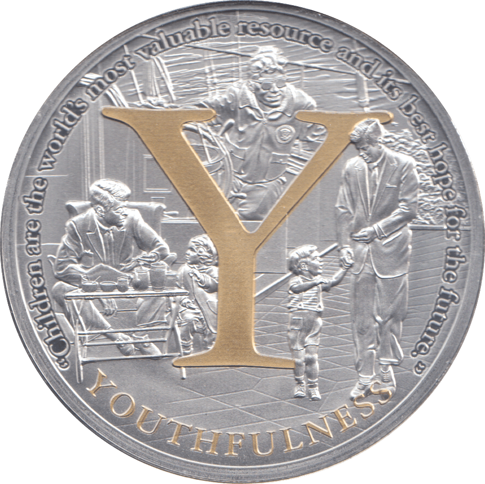 2017 SILVER PLATED JOHN F. KENNEDY 100TH BIRTHDAY YOUTHFULNESS - WORLD COINS - Cambridgeshire Coins