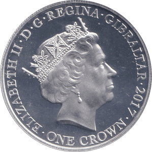 2017 SILVER PLATED ONE CROWN - SILVER WORLD COINS - Cambridgeshire Coins
