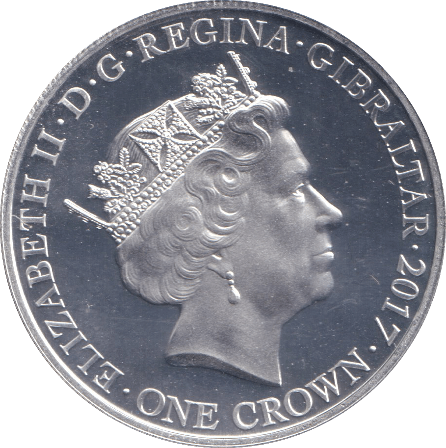 2017 SILVER PLATED ONE CROWN - SILVER WORLD COINS - Cambridgeshire Coins