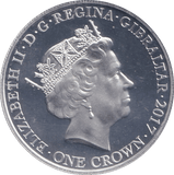2017 SILVER PLATED ONE CROWN - SILVER WORLD COINS - Cambridgeshire Coins
