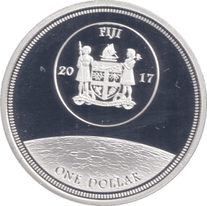 2017 SILVER PLATED ONE DOLLAR FIJI - WORLD COINS - Cambridgeshire Coins