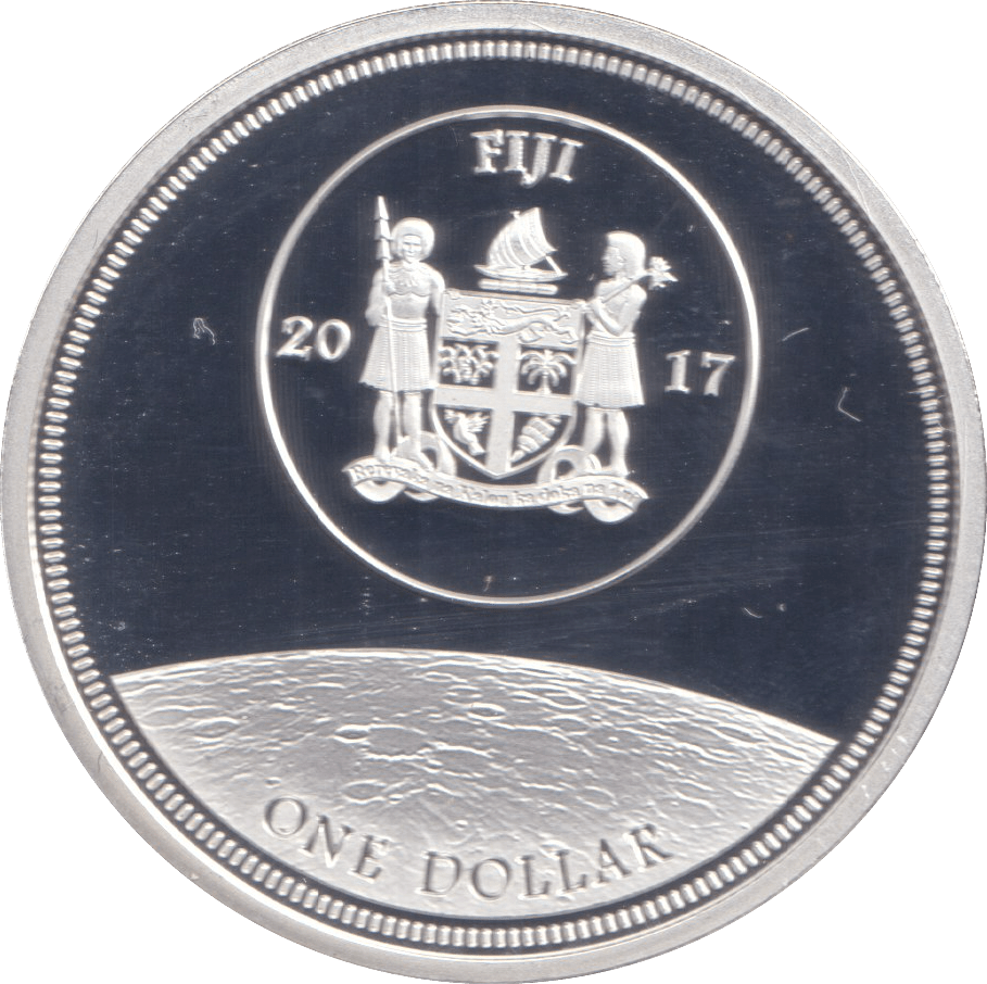2017 SILVER PLATED ONE DOLLAR FIJI - WORLD COINS - Cambridgeshire Coins