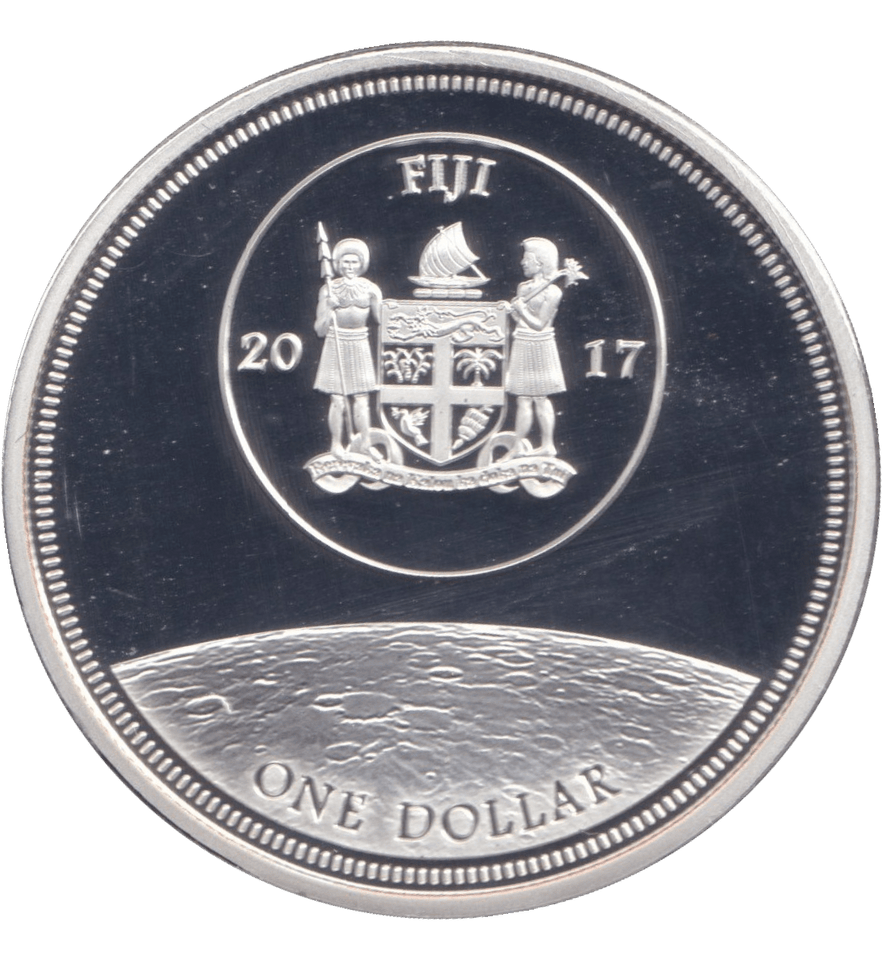 2017 SILVER PLATED ONE DOLLAR FIJI - WORLD COINS - Cambridgeshire Coins