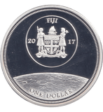 2017 SILVER PLATED ONE DOLLAR FIJI - WORLD COINS - Cambridgeshire Coins