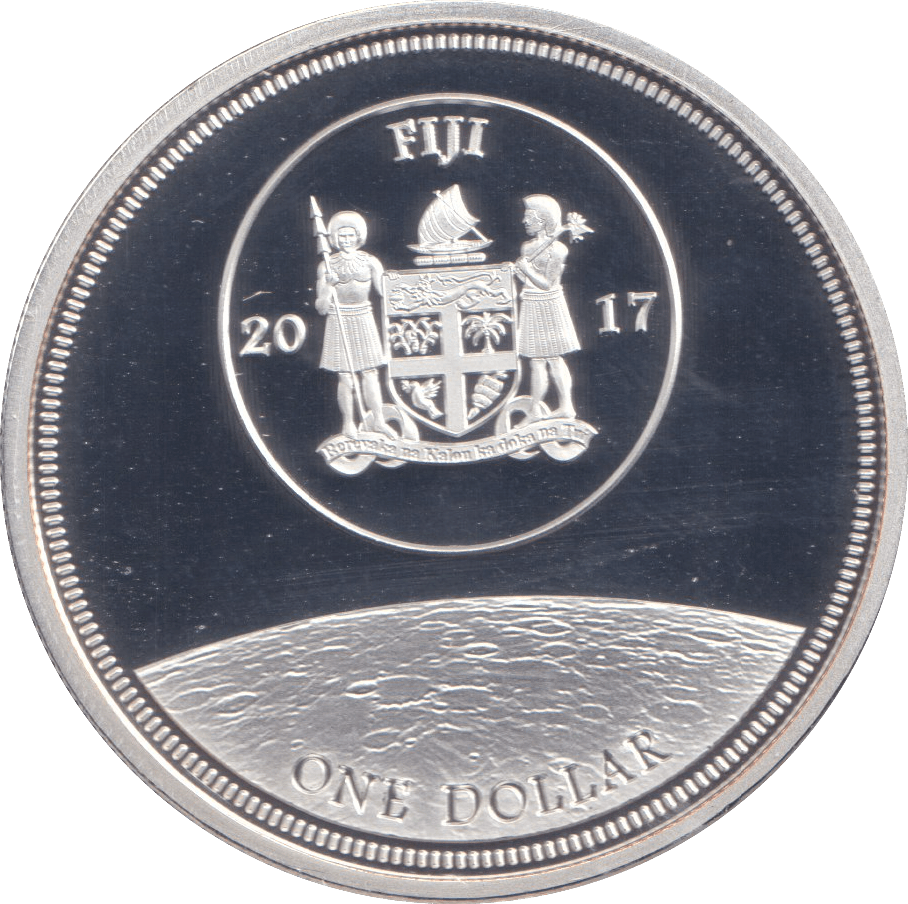 2017 SILVER PLATED ONE DOLLAR FIJI - WORLD COINS - Cambridgeshire Coins