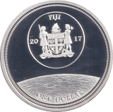 2017 SILVER PLATED ONE DOLLAR FIJI - WORLD COINS - Cambridgeshire Coins
