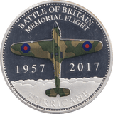 2017 SILVER PLATED PROOF BATTLE OF BRITAIN FIFTY PENCE HURRICANE - SILVER WORLD COINS - Cambridgeshire Coins