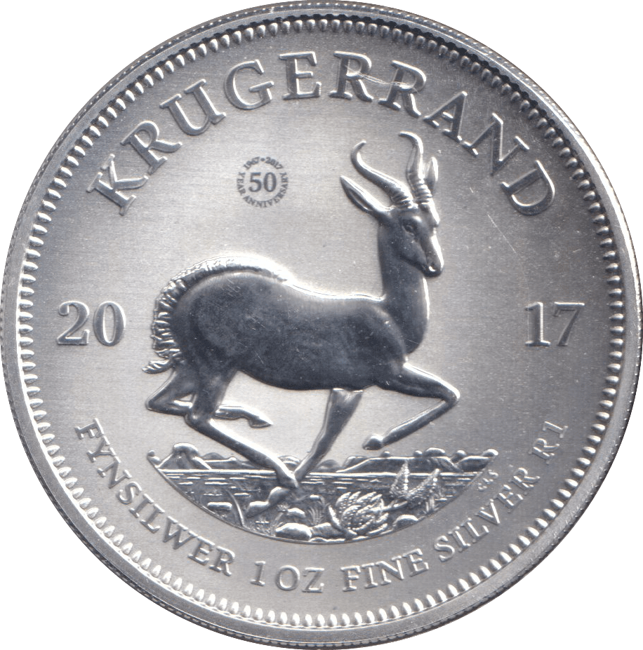 2017 SILVER PROOF 1OZ .999 SILVER KRUGERRAND SOUTH AFRICA - SILVER WORLD COINS - Cambridgeshire Coins