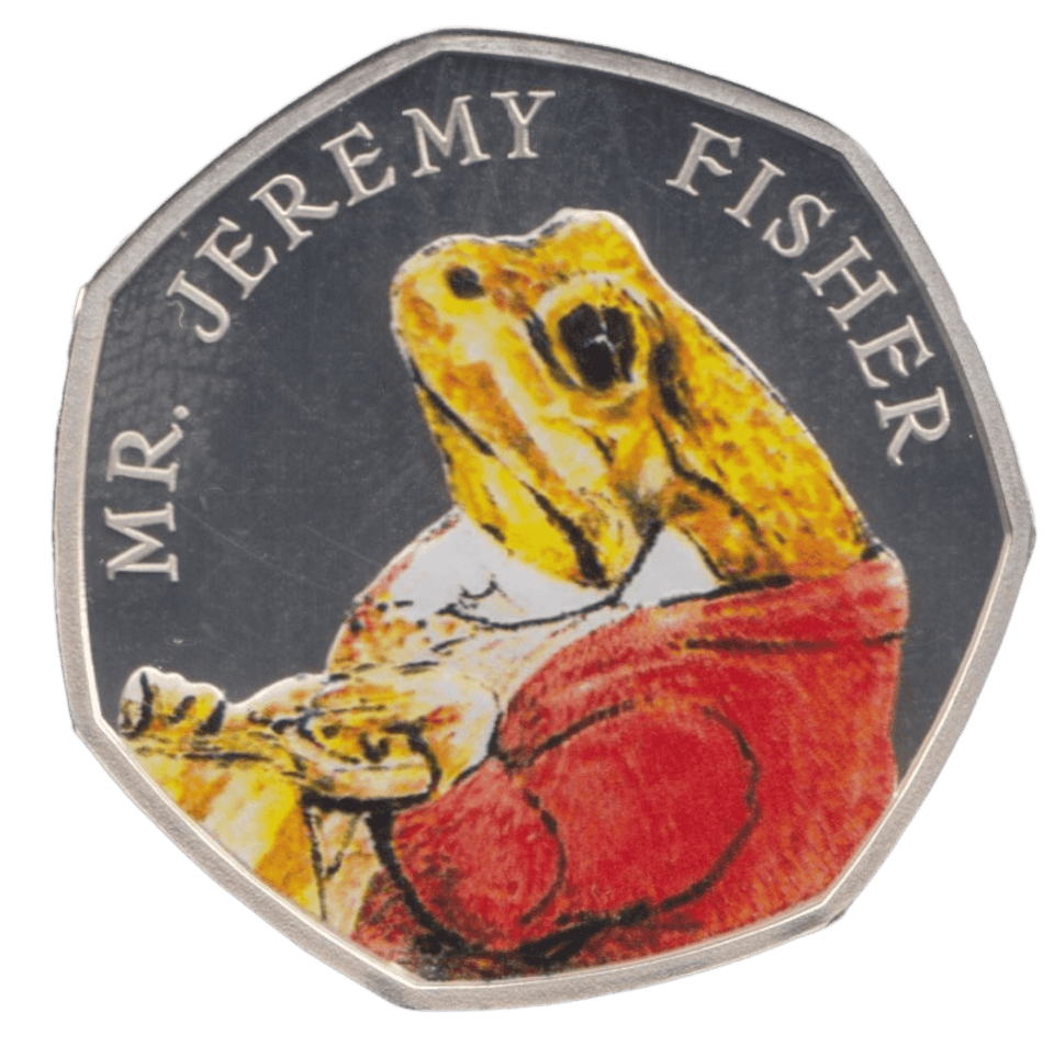 2017 SILVER PROOF 50P MR. JEREMY FISHER - 50P Silver Proof - Cambridgeshire Coins
