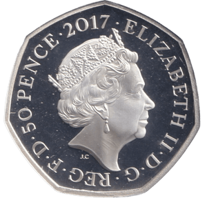 2017 SILVER PROOF COLOURED 50P BEATRIX POTTER JEMIMA PUDDLE DUCK - 50P Silver Proof - Cambridgeshire Coins