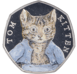 2017 SILVER PROOF COLOURED 50P BEATRIX POTTER TOM KITTEN - 50P Silver Proof - Cambridgeshire Coins