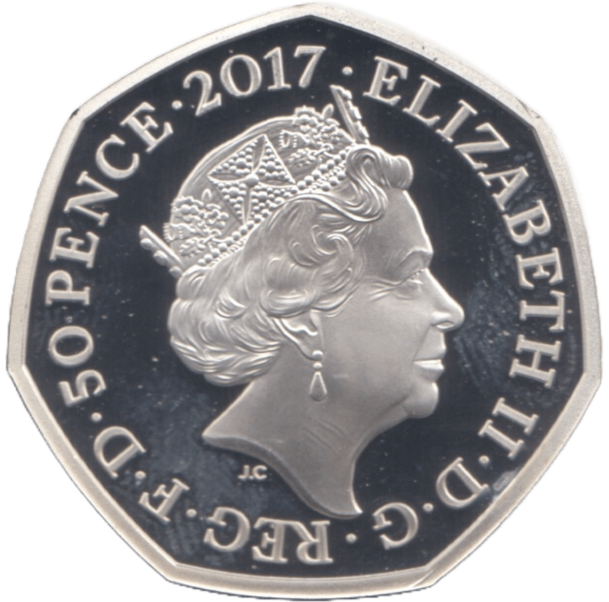 2017 SILVER PROOF FIFTY PENCE MR JEREMY FISHER GREAT BRITAIN - SILVER WORLD COINS - Cambridgeshire Coins