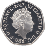 2017 SILVER PROOF FIFTY PENCE PETER RABBIT GREAT BRITAIN - SILVER WORLD COINS - Cambridgeshire Coins