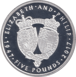 2017 SILVER PROOF FIVE POUNDS ALDERNEY - SILVER WORLD COINS - Cambridgeshire Coins