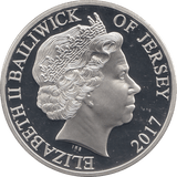 2017 SILVER PROOF FIVE POUNDS JERSEY - SILVER WORLD COINS - Cambridgeshire Coins