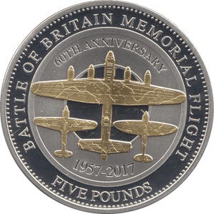 2017 SILVER PROOF FIVE POUNDS JERSEY - SILVER WORLD COINS - Cambridgeshire Coins
