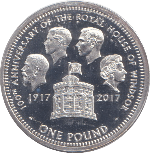 2017 SILVER PROOF ONE POUND 100TH ANNIVERSARY OF THE ROYAL HOUSE OF WINDSOR - SILVER WORLD COINS - Cambridgeshire Coins