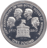 2017 SILVER PROOF ONE POUND 100TH ANNIVERSARY OF THE ROYAL HOUSE OF WINDSOR - SILVER WORLD COINS - Cambridgeshire Coins