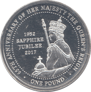 2017 SILVER PROOF ONE POUND SAPPHIRE JUBILEE - £1 Silver Proof - Cambridgeshire Coins