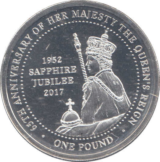 2017 SILVER PROOF ONE POUND SAPPHIRE JUBILEE - £1 Silver Proof - Cambridgeshire Coins