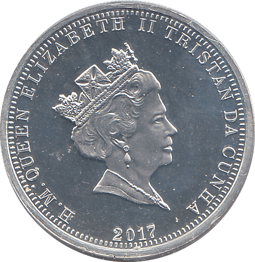 2017 SILVER PROOF ONE POUND TRISTAN DA CUNHA - SILVER WORLD COINS - Cambridgeshire Coins