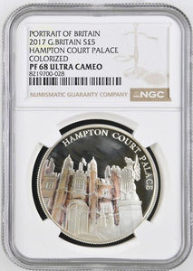 2017 SILVER PROOF PORTRAIT OF HAMPTON COURT PALACE ( NGC ) PF 68 ULTRA CAMEO - NGC SILVER COINS - Cambridgeshire Coins