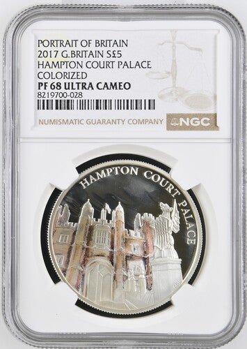 2017 SILVER PROOF PORTRAIT OF HAMPTON COURT PALACE ( NGC ) PF 68 ULTRA CAMEO - NGC SILVER COINS - Cambridgeshire Coins