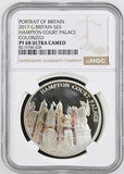 2017 SILVER PROOF PORTRAIT OF HAMPTON COURT PALACE ( NGC ) PF 68 ULTRA CAMEO - NGC SILVER COINS - Cambridgeshire Coins