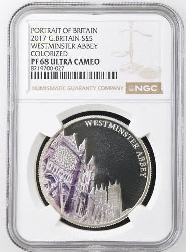 2017 SILVER PROOF PORTRAIT OF WESTMINSTER ABBEY ( NGC ) PF 68 ULTRA CAMEO - NGC SILVER COINS - Cambridgeshire Coins