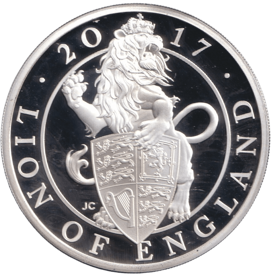 2017 SILVER PROOF TWO POUND QUEEN'S BEASTS LION OF ENGLAND - SILVER WORLD COINS - Cambridgeshire Coins