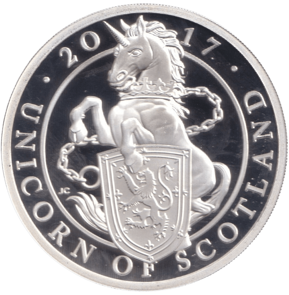 2017 SILVER PROOF TWO POUND QUEEN'S BEASTS UNICORN OF SCOTLAND - SILVER WORLD COINS - Cambridgeshire Coins