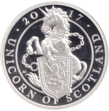 2017 SILVER PROOF TWO POUND QUEEN'S BEASTS UNICORN OF SCOTLAND - SILVER WORLD COINS - Cambridgeshire Coins